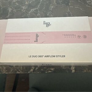 L'ANGE HAIR Le Duo 360° Airflow Styler 2-in-1 Curling Wand & Titanium - Pink New